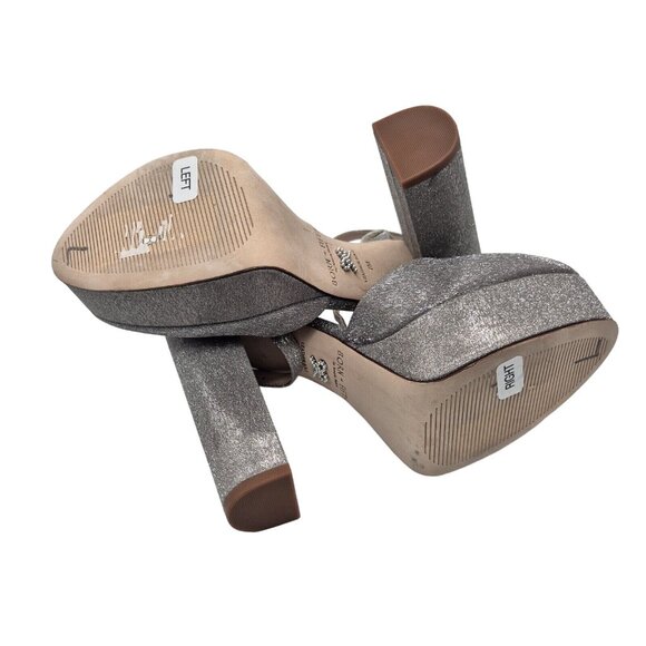 Antonio Melani Born on Fifth Size 7 Liv Metallic Glitter Platform Pumps 677 - Picture 9 of 11